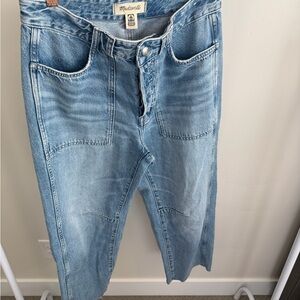 Madewell Sky Blue Slim barrel Denim Pants